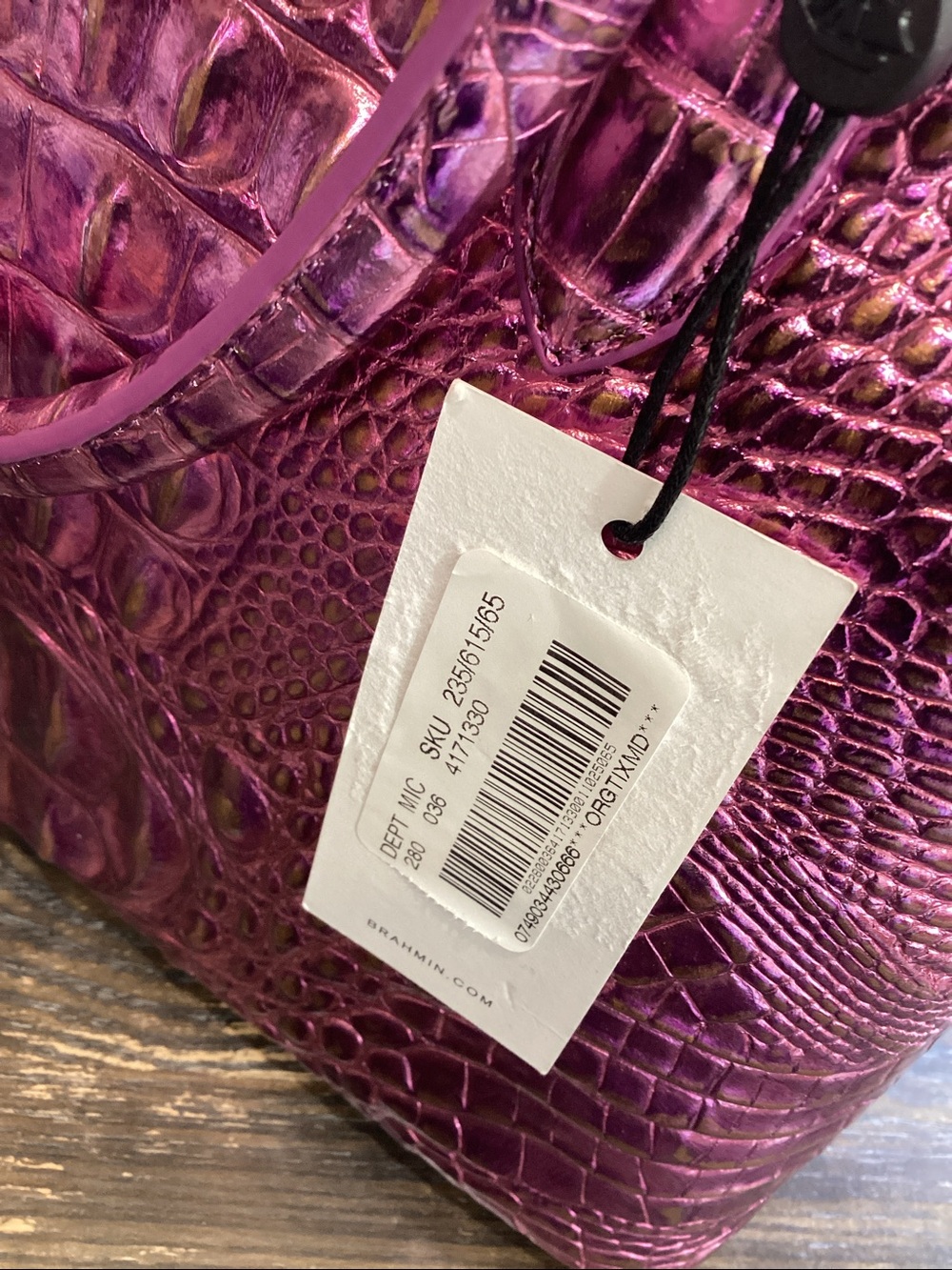 Brahmin Large Duxbury Satchel Bag Opera Melbourne Iridescent Leather $315 Retail - Picture 11 of 11
